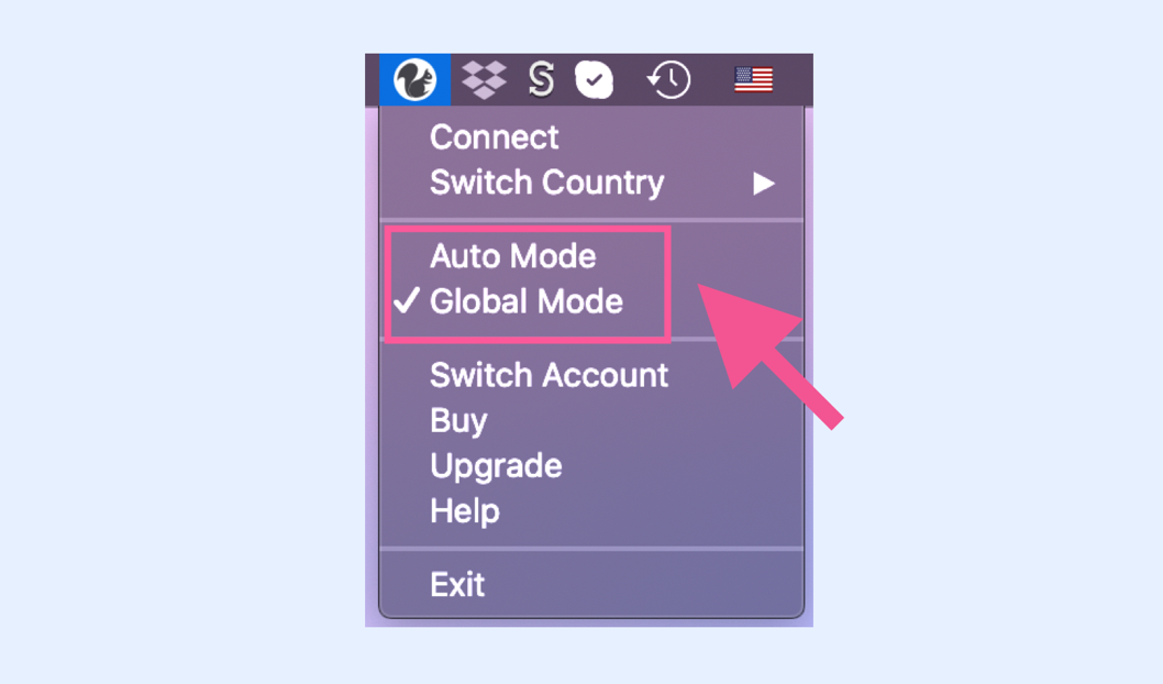 Step0: Turn on "Global mode" on desktop